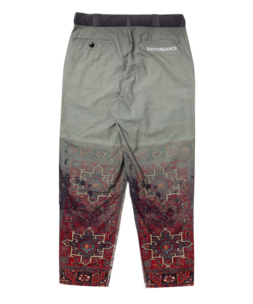 DAWNDIC RUG PRINT TROUSERS 詳細画像 GRAY 2